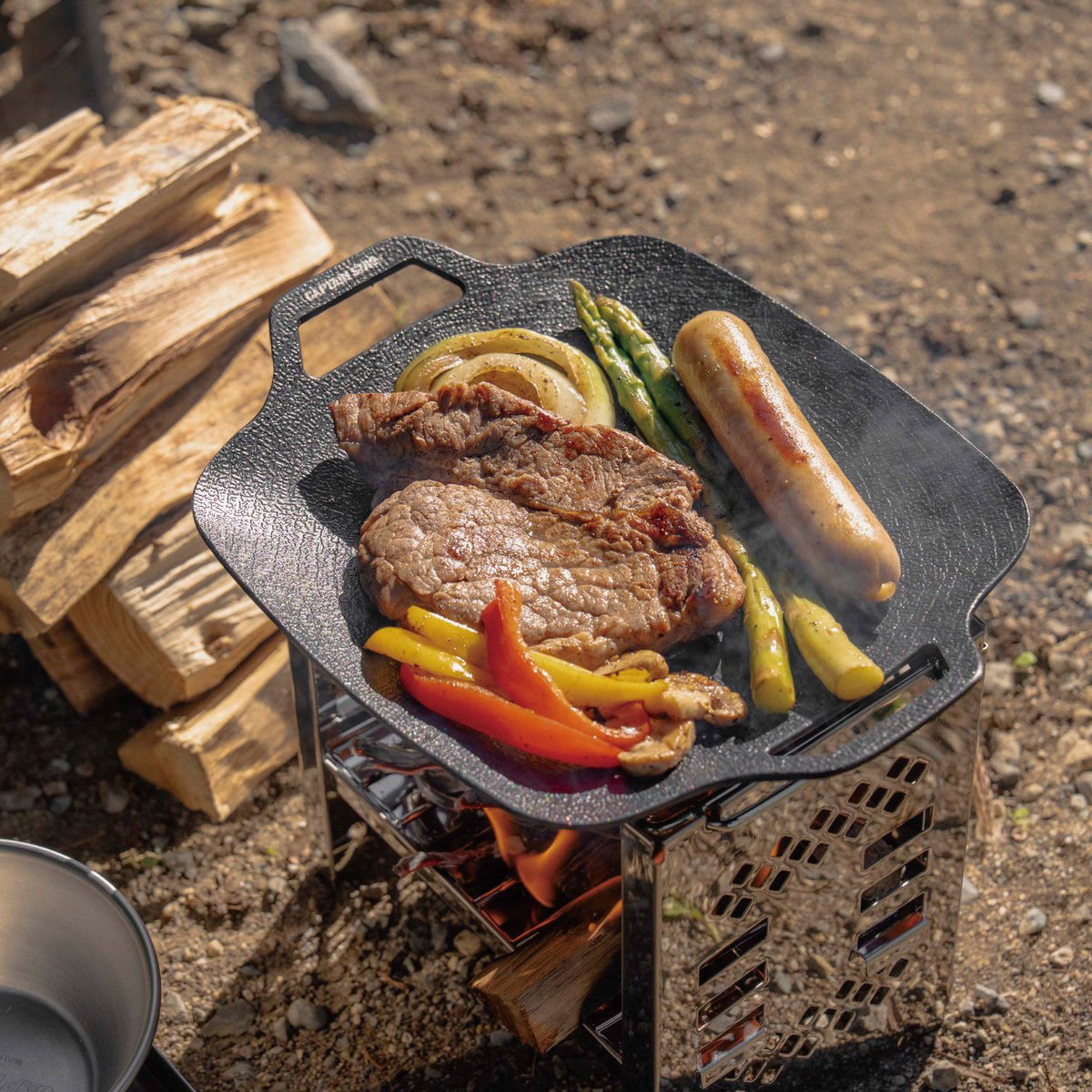 スクエア グリルプレート20×20cm - アウトドア・キャンプ用品