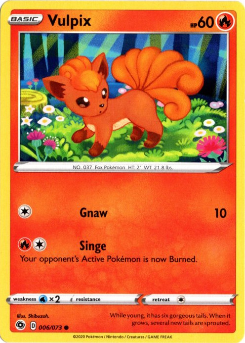 ロコン 海外版 英語版 Vulpix - 006/073 -【Card Chicken】