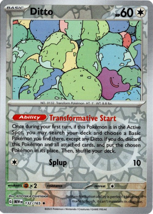 メタモン 海外版 英語版 リバホロ Ditto - 132/165 -【Card Chicken】