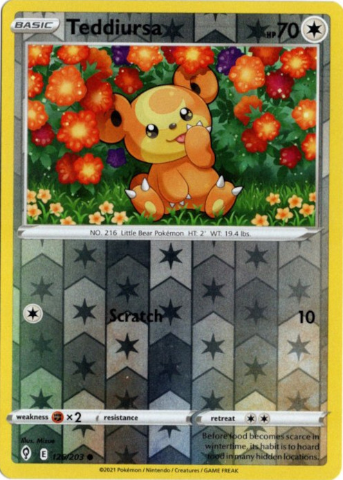 ヒメグマ 海外版 英語版 リバホロ Teddiursa - 126/203 -【Card Chicken】