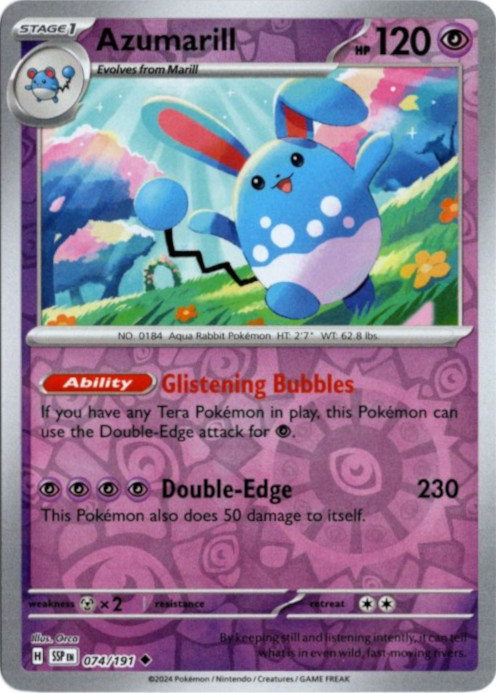 マリルリ 海外版 英語版 リバホロ Azumarill - 074/191 -【Card Chicken】