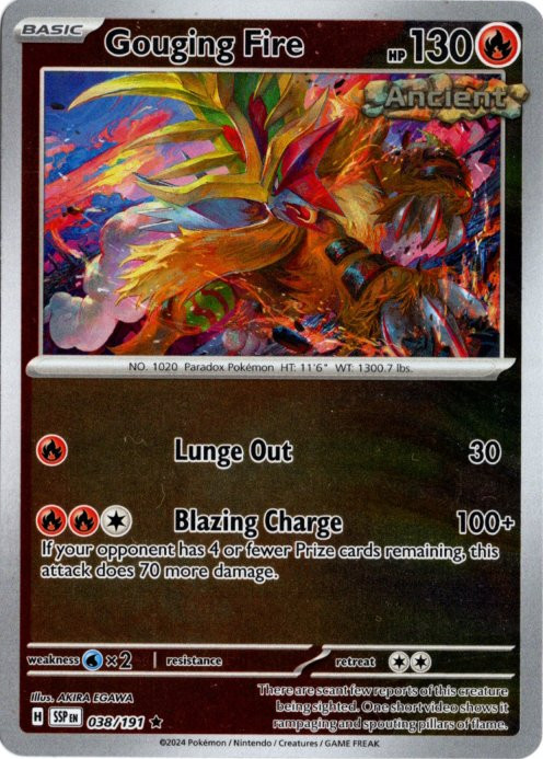 ウガツホムラ 海外版 英語版 リバホロ Gouging Fire - 038/191 -【Card