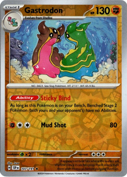 トリトドン 海外版 英語版 リバホロ Gastrodon - 107/191 -【Card