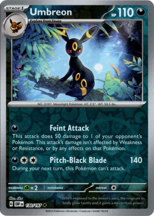 ブラッキー 海外版 英語版 リバホロ Umbreon - 130/197 -【Card Chicken】