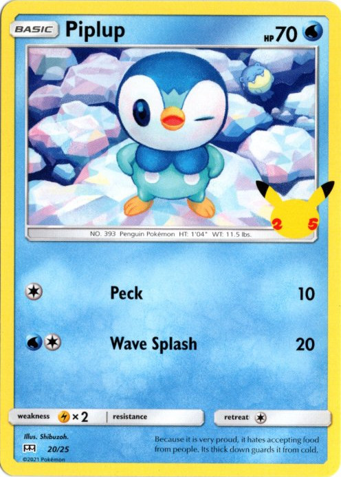 ポッチャマ 海外版 英語版 25th ノンキラ プロモ Piplup - 20/25