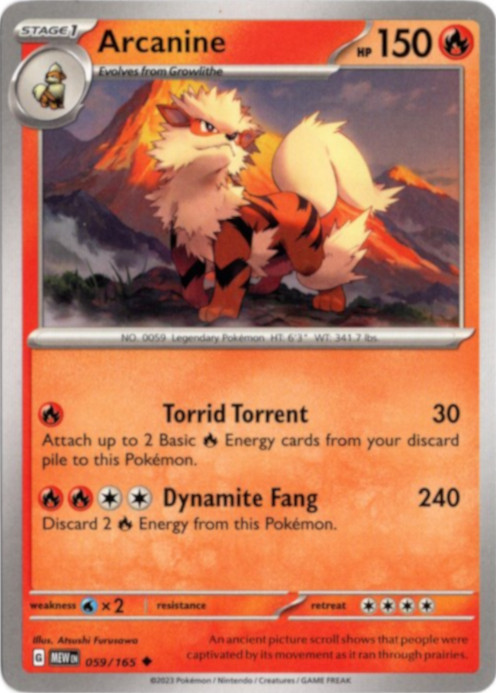 ウインディ 海外版 英語版 Arcanine - 059/165 -【Card Chicken】