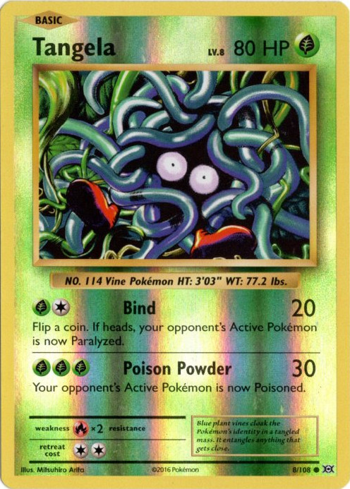 モンジャラ 海外版 英語版 リバホロ Tangela - 8/108 -【Card Chicken】