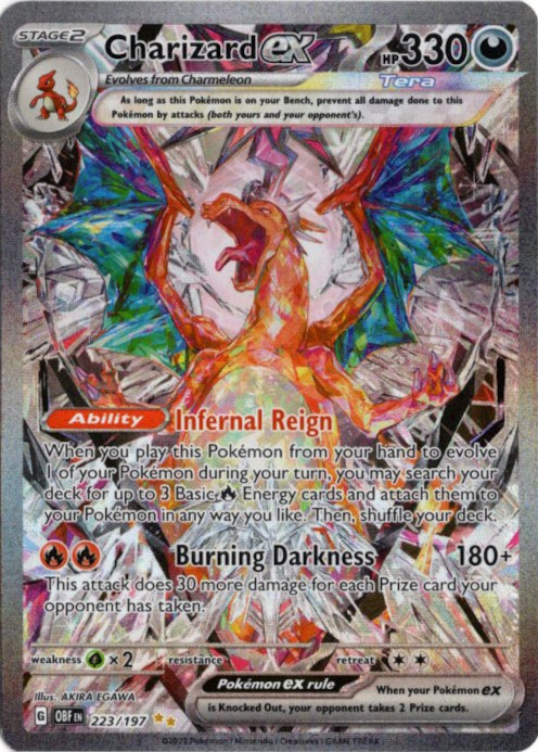 リザードンex SAR 海外版 英語版 Charizard ex - 223/197 -【Card