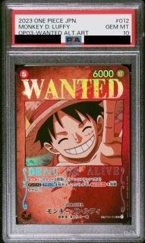 PSA10鑑定済】モンキー・D・ルフィ(パラレル/手配書)《SR》{ST01-012