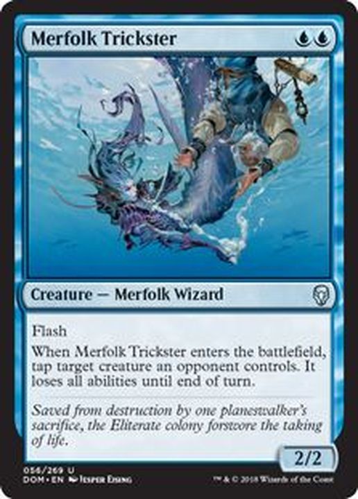 EX+]マーフォークのペテン師/Merfolk Trickster《日本語》【DOM】