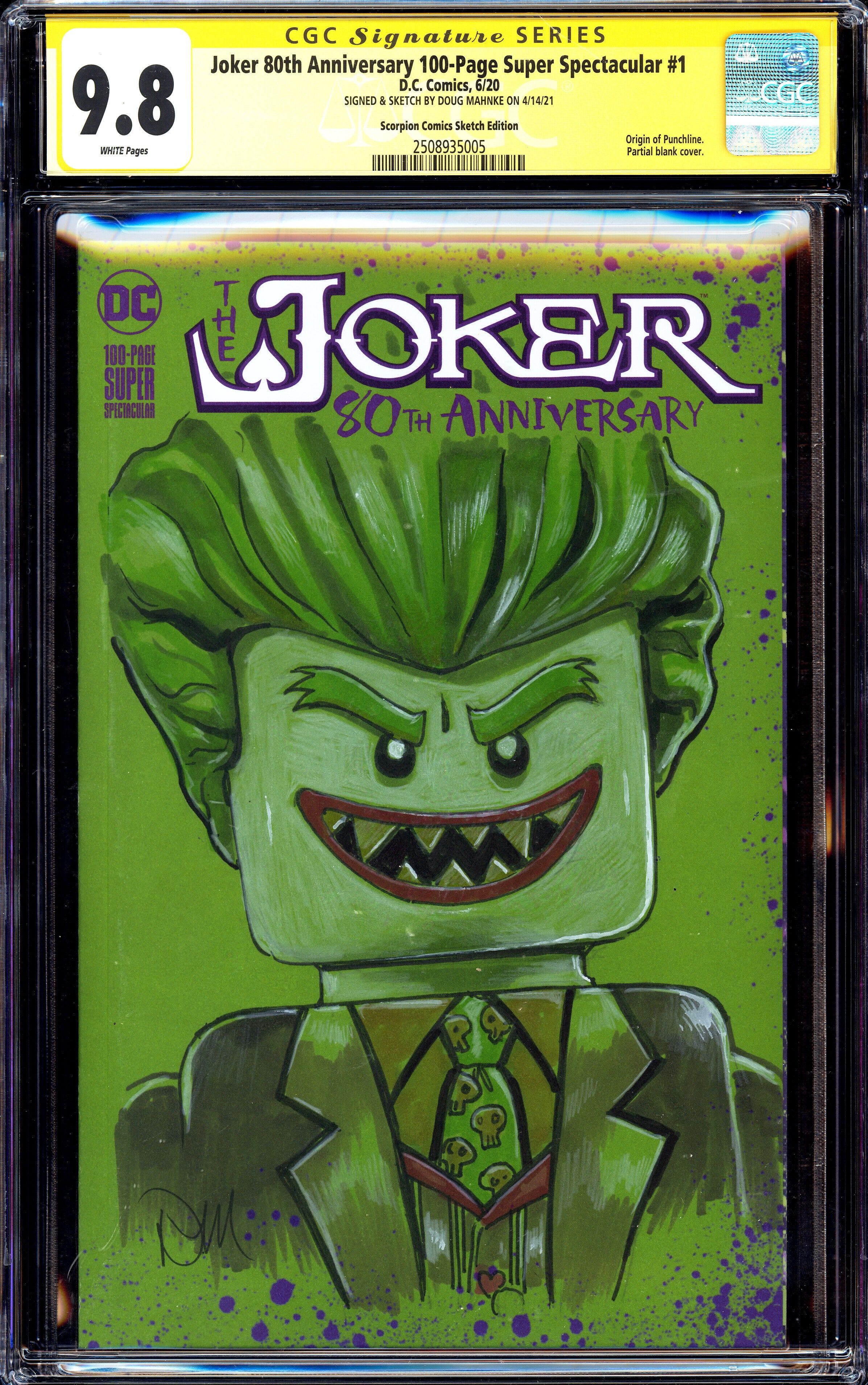 LEGO JOKER CGC SS 9.8 by Doug Mahnke – Carnivore Comics