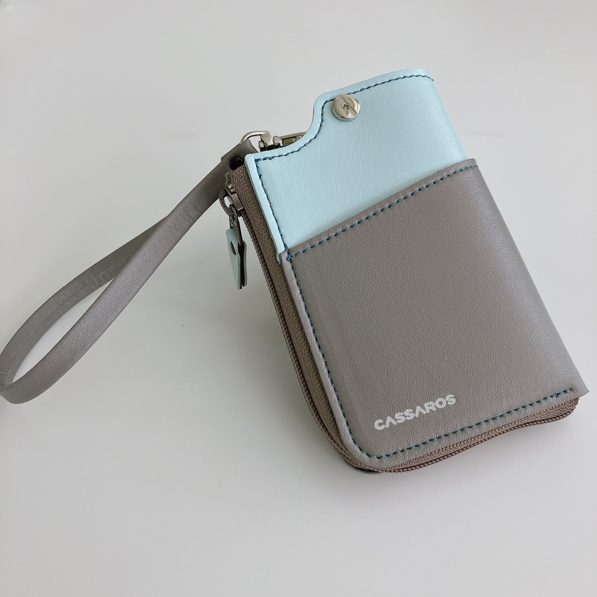 スマートキーケースW ライトブルー ライトグレー｜CASSAROS