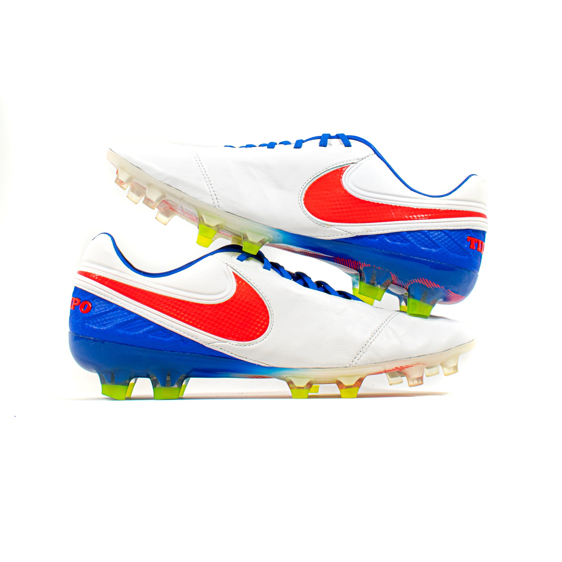 Nike Tiempo Legend VI White Blue FG – Classic Soccer Cleats