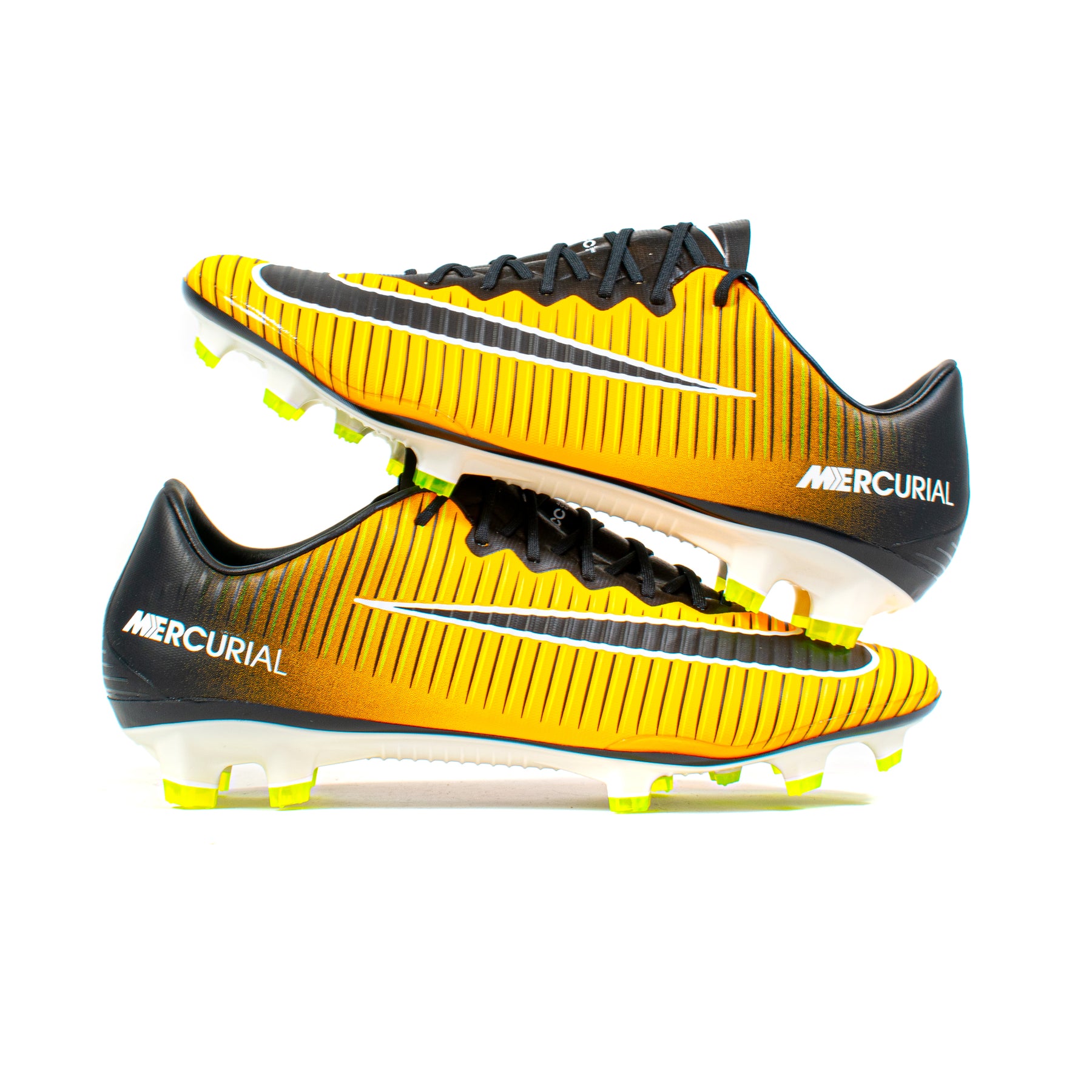 Nike Mercurial Vapor XI Yellow Black White FG – Classic Soccer Cleats
