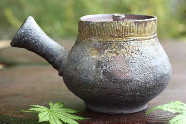 伊賀焼陶芸作家 小島憲二 南蛮急須 薪窯焼成 満容量340ml