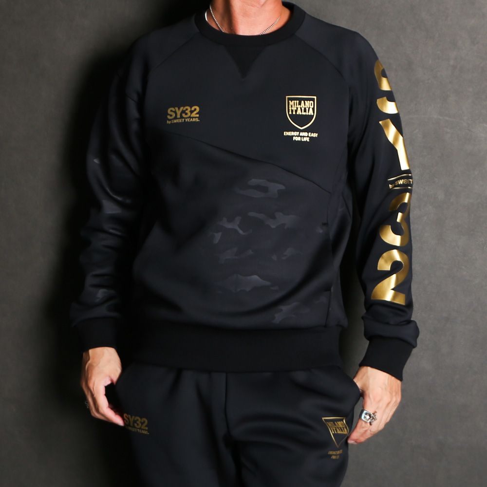 SY32 by SWEET YEARS - 【ラスト1点-サイズS】DOUBLE KNIT EMBOSS CAMO