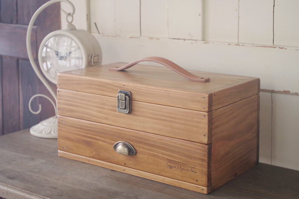 アンティーク風ツールドロワーボックス｜手作り収納木製ケース｜通販