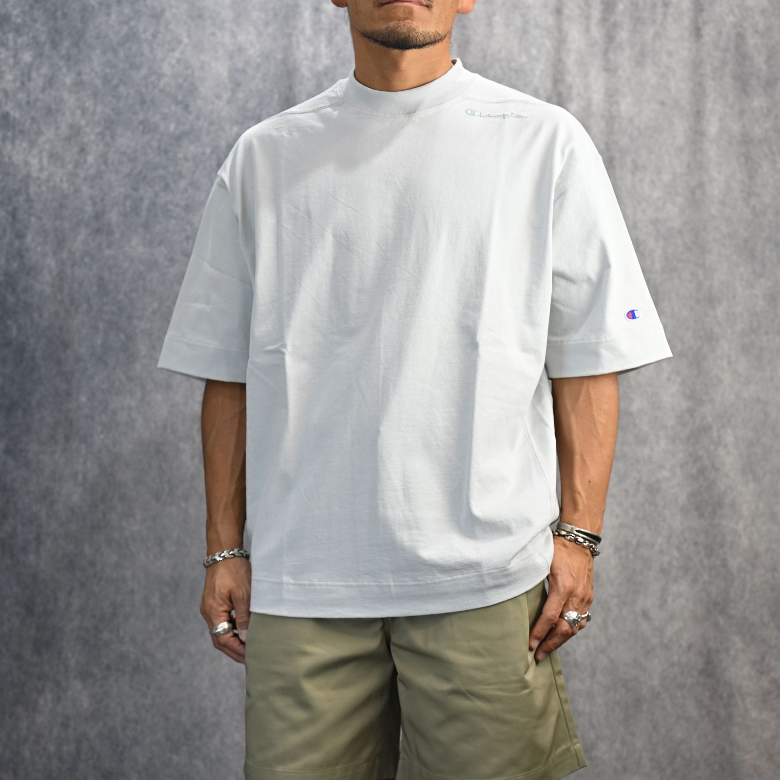 N.HOOLYWOOD - Champion T-SHIRT （L.GRAY） / チャンピオン Tシャツ