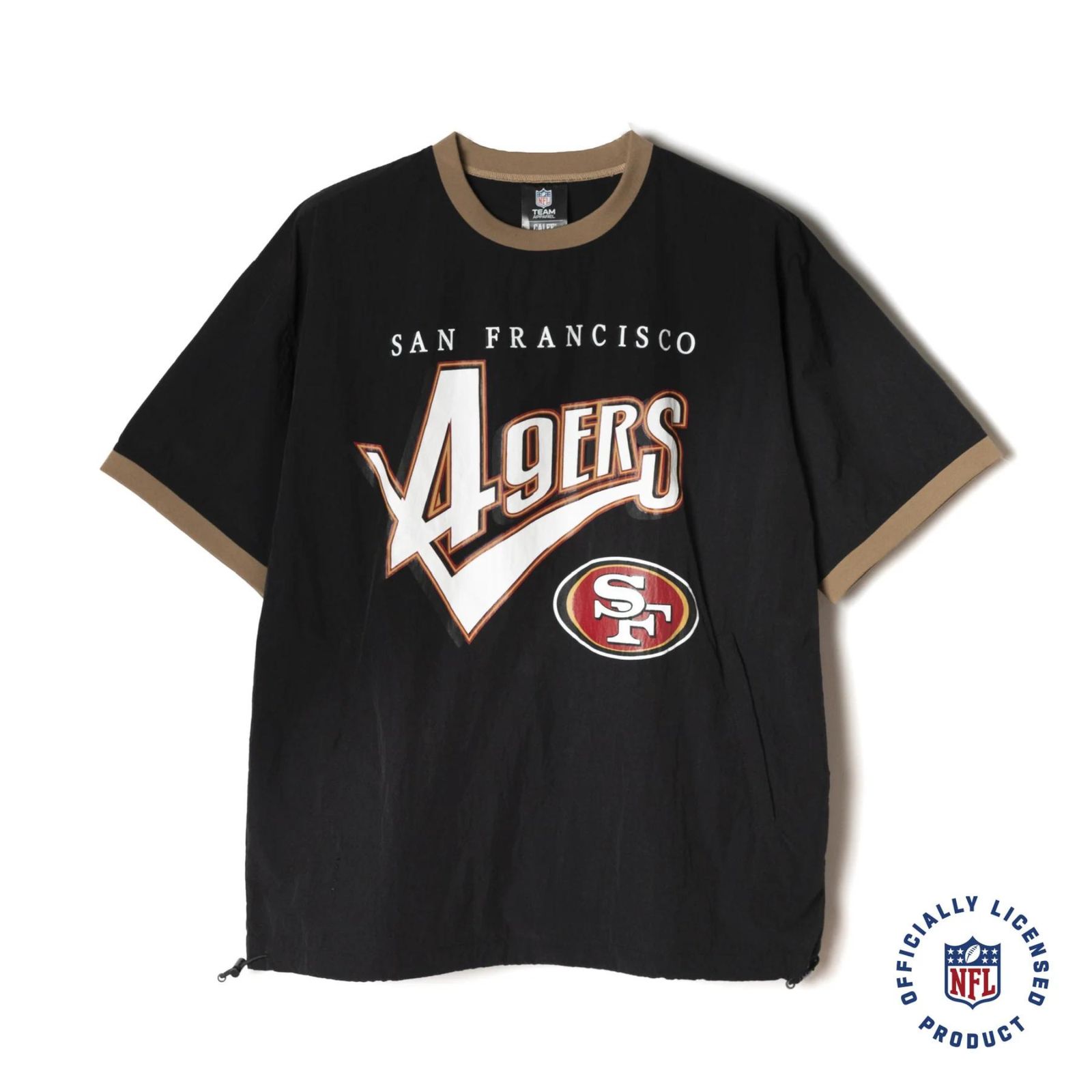 CALEE - × NFL 49ERS S/S NYLON GAME SH (BLACK) / ナショナル
