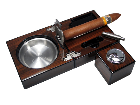 Colibri シガー用灰皿・ウッド（フラット・パンチカッター・テーブル