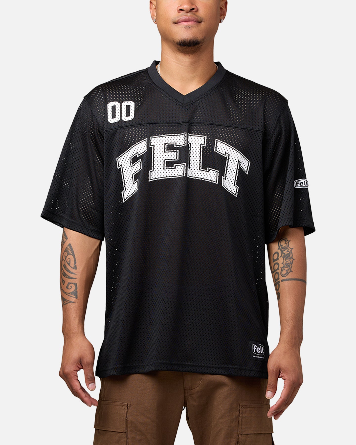 Felt Overtown Mesh Football Jersey Black | Culture Kings US