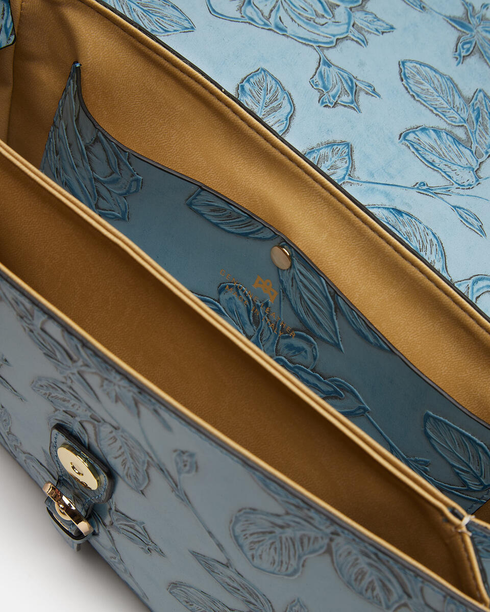 Messenger Light Blue | Women's Bags Made In Italy | Cuoieria