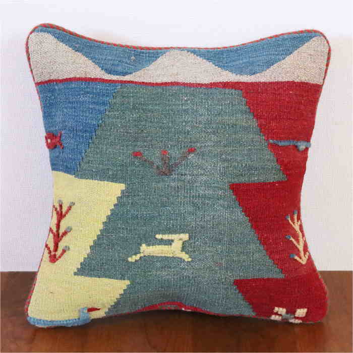 ギャッベキリムクッションカバー｜手織ラグの店クラフトワーク