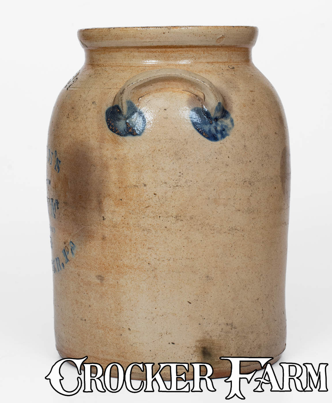 DEMUTH'S SNUFF, LANCASTER, PA Stoneware Crock by F. H. COWDEN
