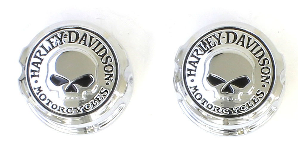 スカル フロントアクスルナットカバー - Harley Davidson | アンバーピース