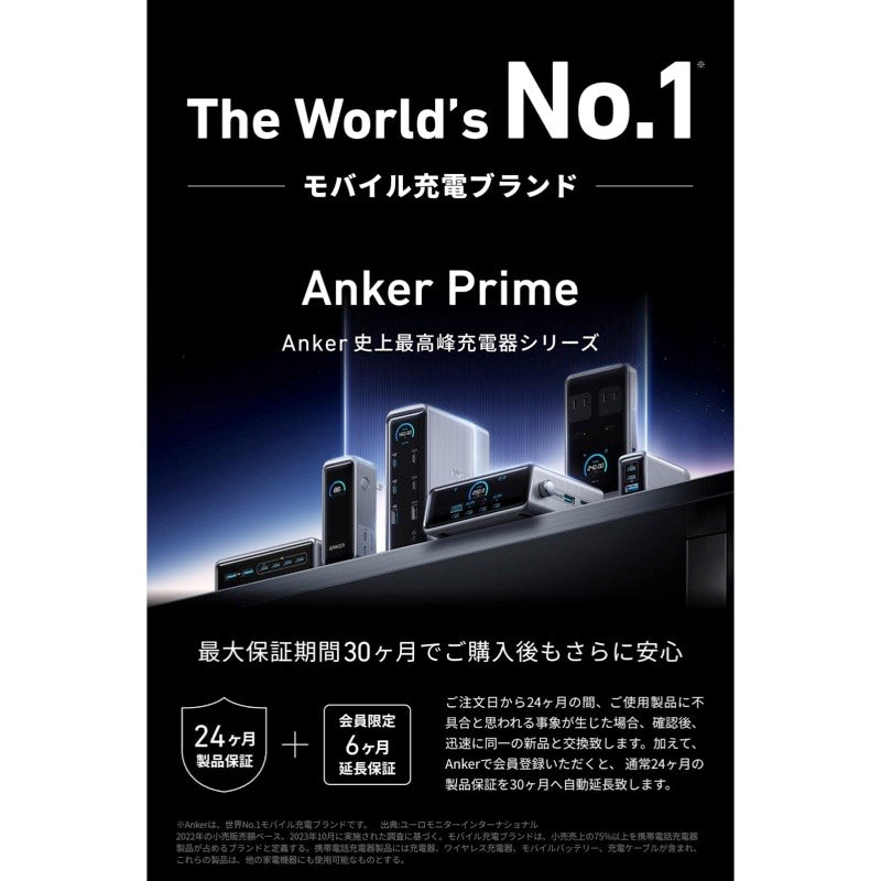 Anker Prime Charger (100W, 3 Ports, GaN) | 充電器の製品情報