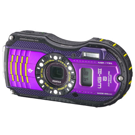 Pentax WG-3 GPS Digital Camera - Purple - Adorama