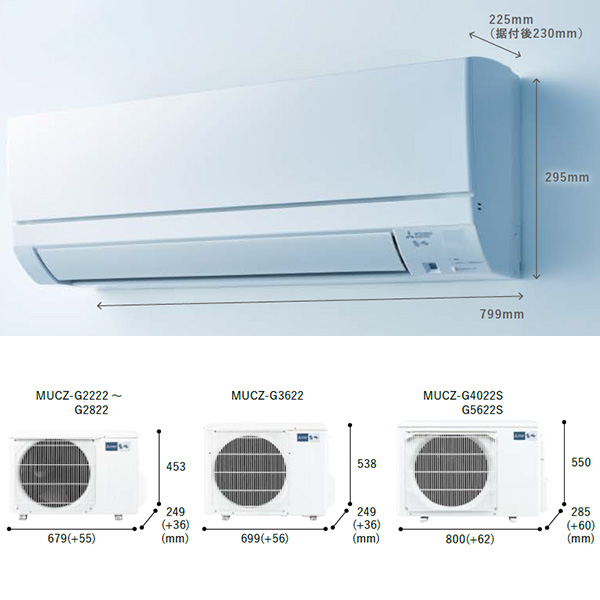 MSZ-GE2822-W 三菱電機 霧ヶ峰 ルームエアコン GEシリーズ 10畳用
