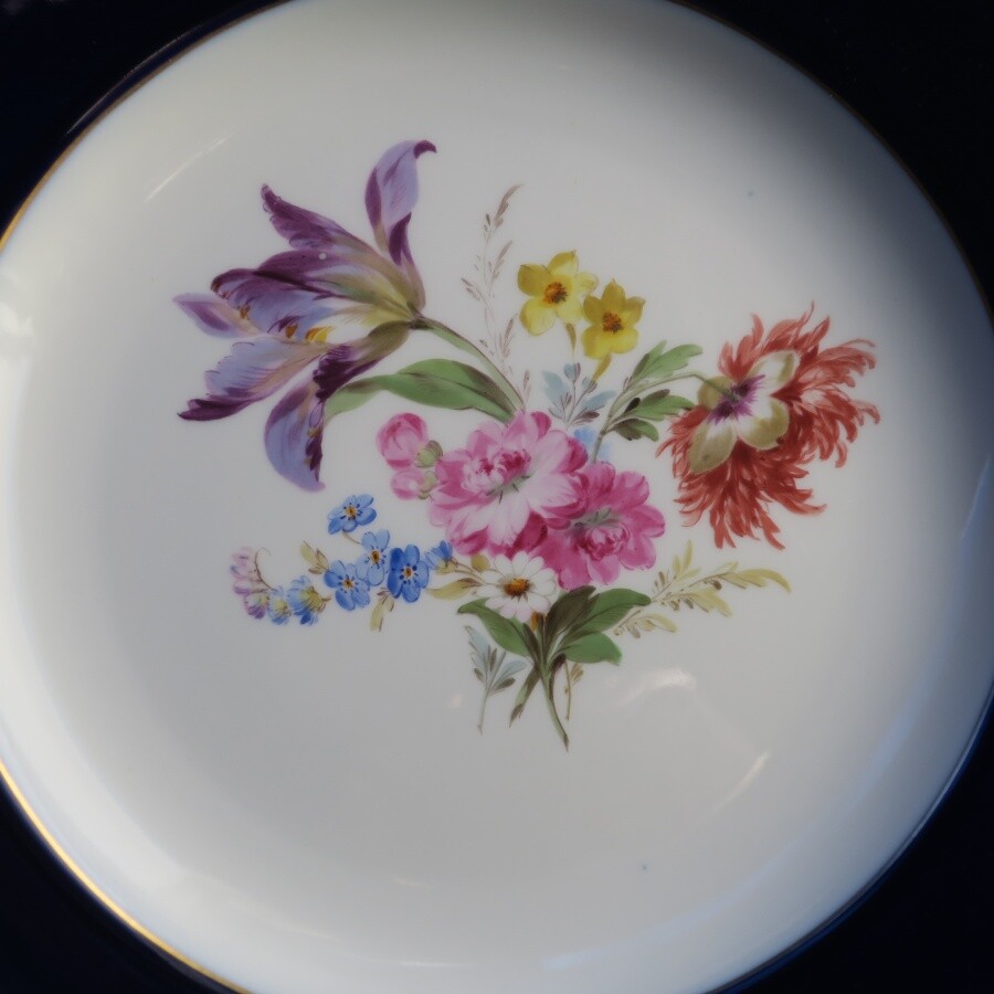 希少】マイセン・コバルトブルーのお皿（24.5cm） - 貴人たちのマイセン