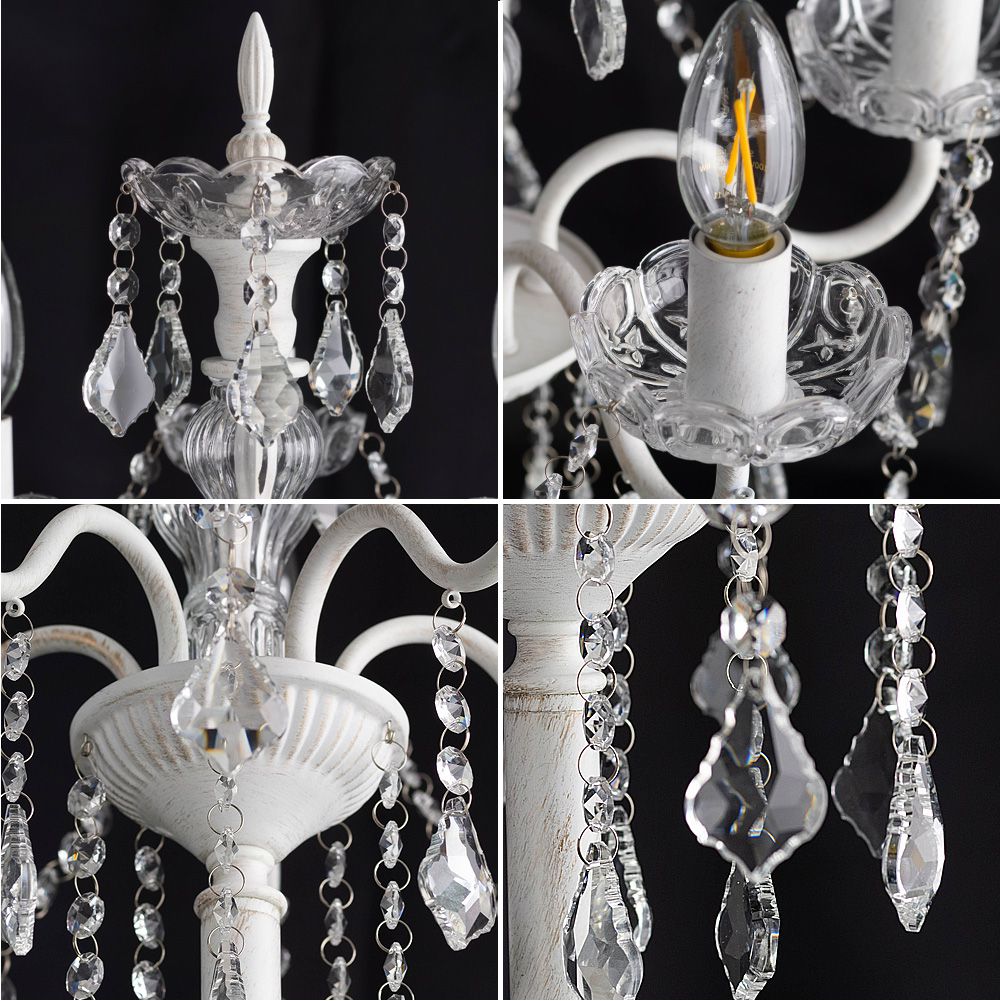 ガラスシャンデリアフロアランプ5灯「PRINTEMPS（プランタン）」｜照明