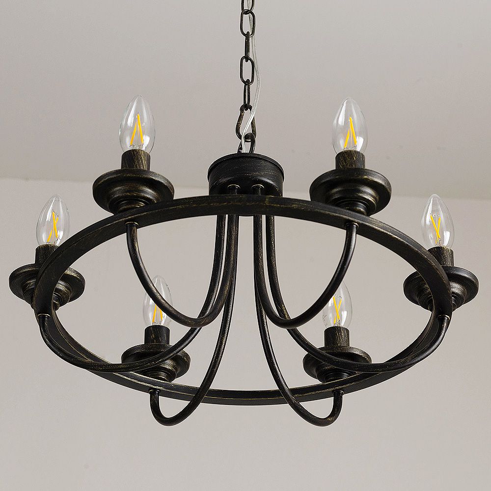アイアンシャンデリア6灯「DESIR（デジール）」｜照明・インテリアの