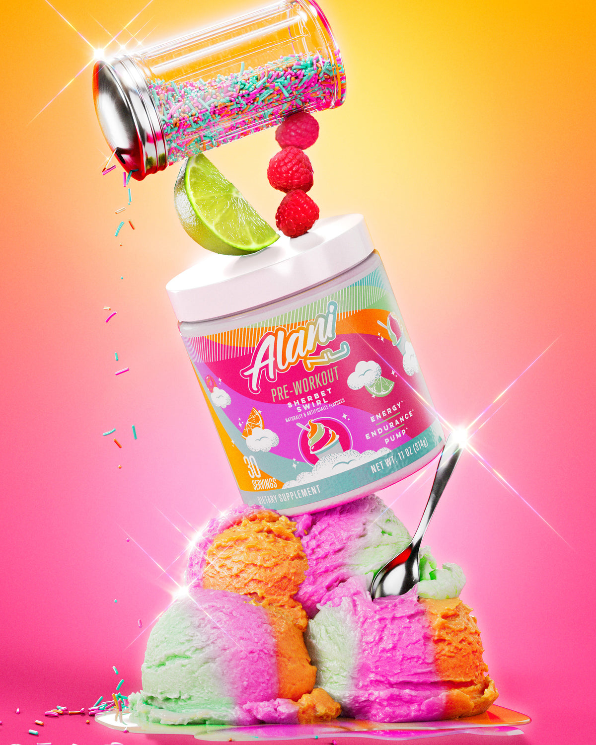 Pre-Workout - Sherbet Swirl - Alani Nu