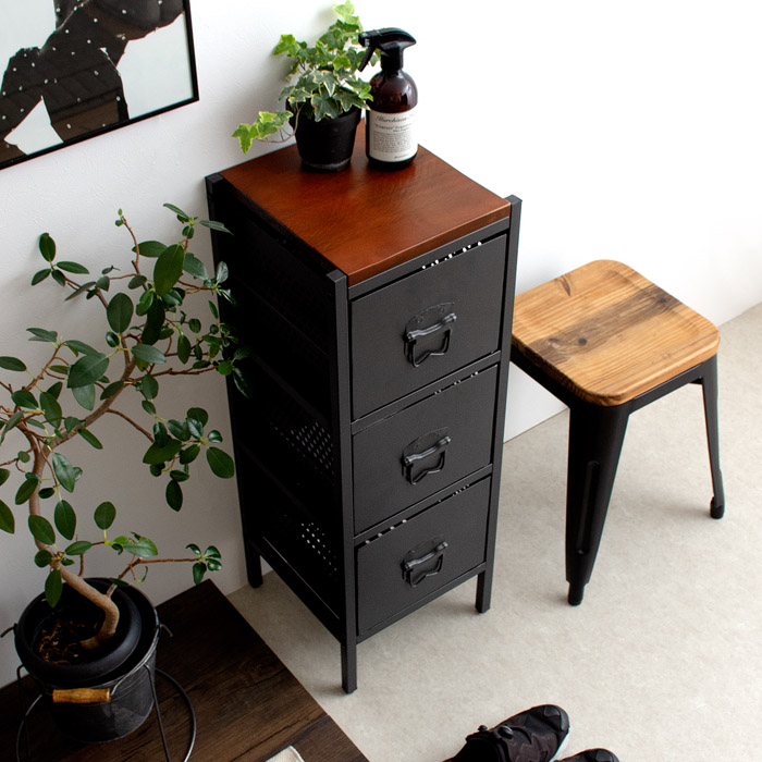 ヴィンテージ調ドロワーチェスト BILLS〔ビルズ〕 [幅92] 9ドロワー