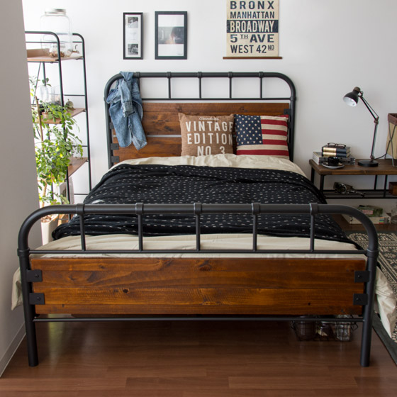 ヴィンテージスチールベッド(シングル) Cruise〔クルーズ〕 フレーム