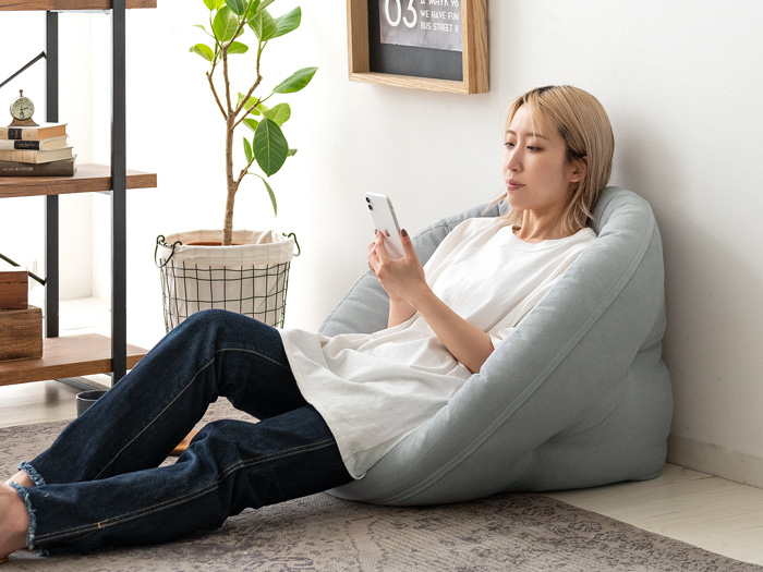 ソファになる2WAYフロアクッション ごろ寝対応 デニム調 COZY | 家具