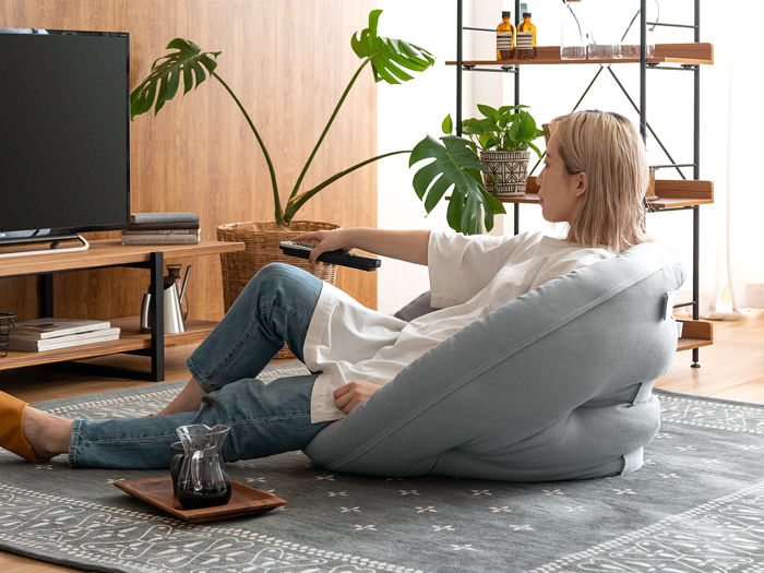 ソファになる2WAYフロアクッション ごろ寝対応 デニム調 COZY | 家具