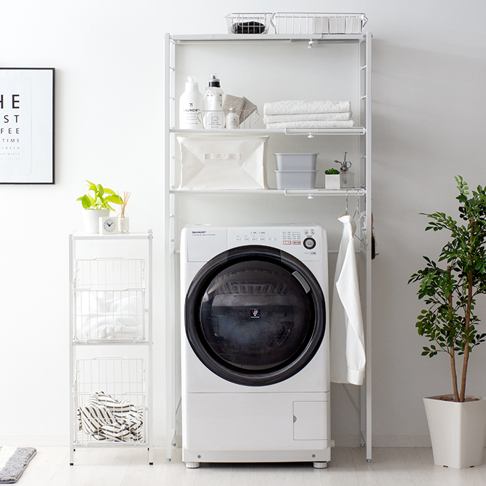伸縮ランドリーラック LESTER (レスター) 棚タイプ | 家具・インテリア