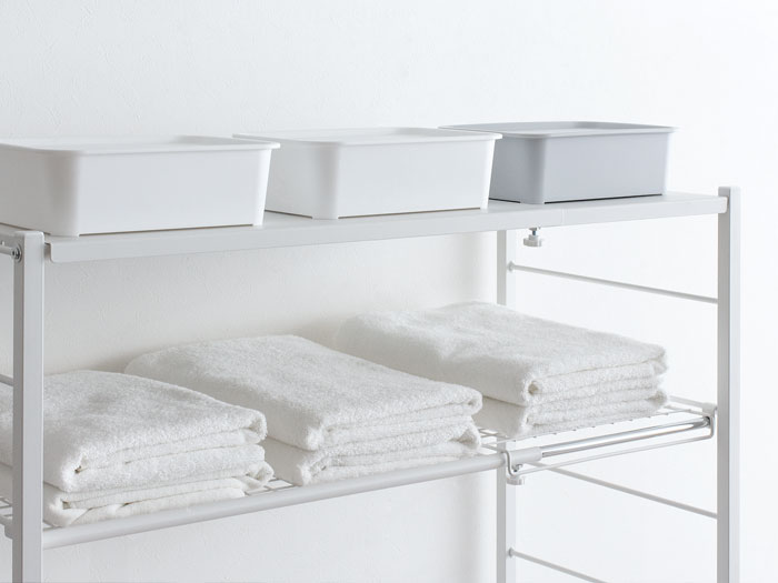 伸縮ランドリーラック LESTER (レスター) カゴタイプ | 家具