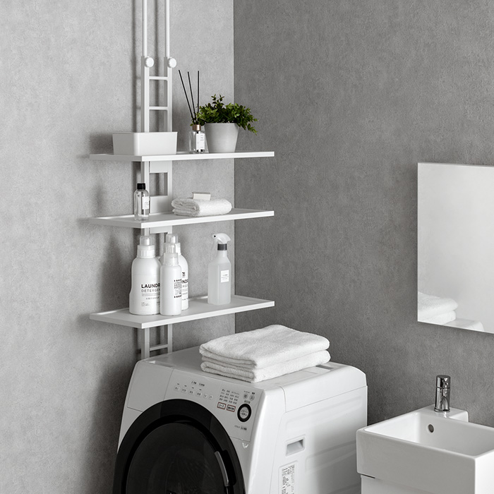 突っ張り式ランドリーラック Leith(レイス)棚3段タイプ | 家具