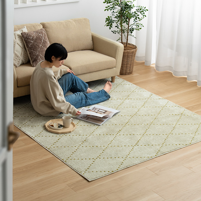 90×130/長方形] 日本製短毛シャギーラグ PONT(ポント) | 家具