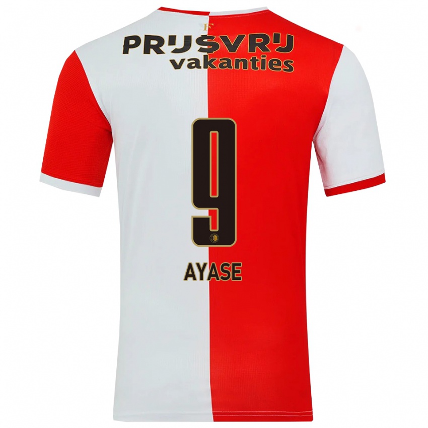 メンズ上田綺世#9レッド ホワイトホームシャツ2025/26ジャージー