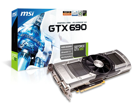 MSI社製のGeForce GTX 690グラフィックボード「N690GTX-P3D4GD5」を