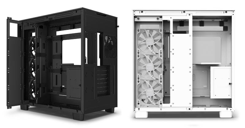 NZXT H9 Flow White 2層構造ミドルタワーPCケース ホワイト｜CM-H91FW