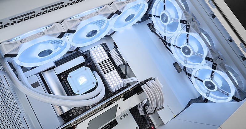 iCUE 5000X RGB QL True White | CORSAIR ミドルタワー型PCケース