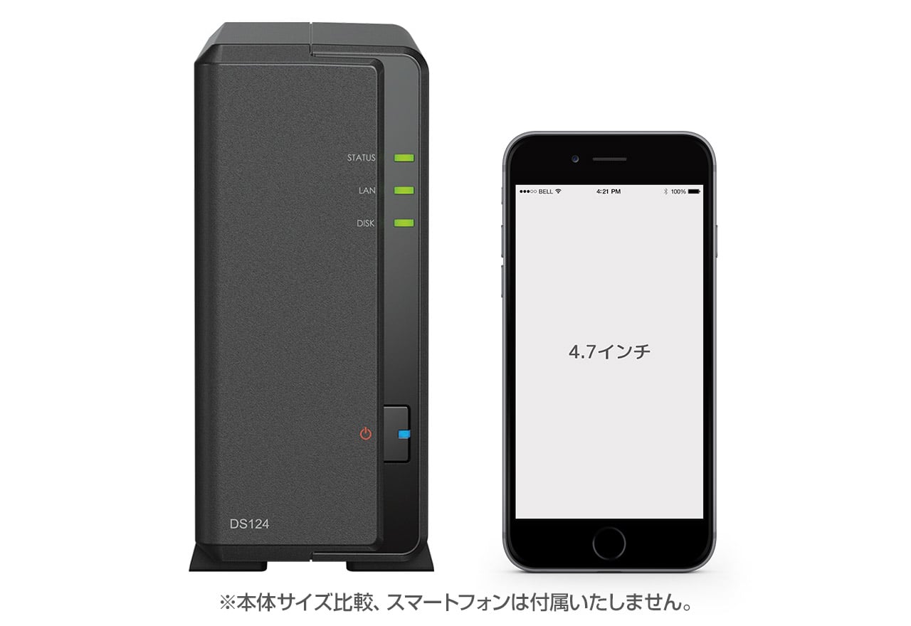 DiskStation DS124 | Synology 1ベイオールインワンNASキット | 株式