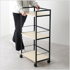 デスクワゴン3段 DWG03BK | 株式会社アスカ